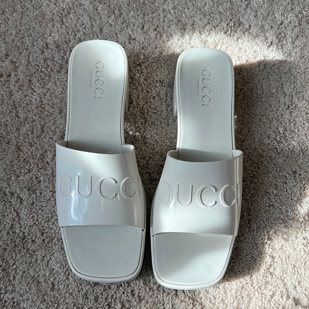 Gucci white sandals